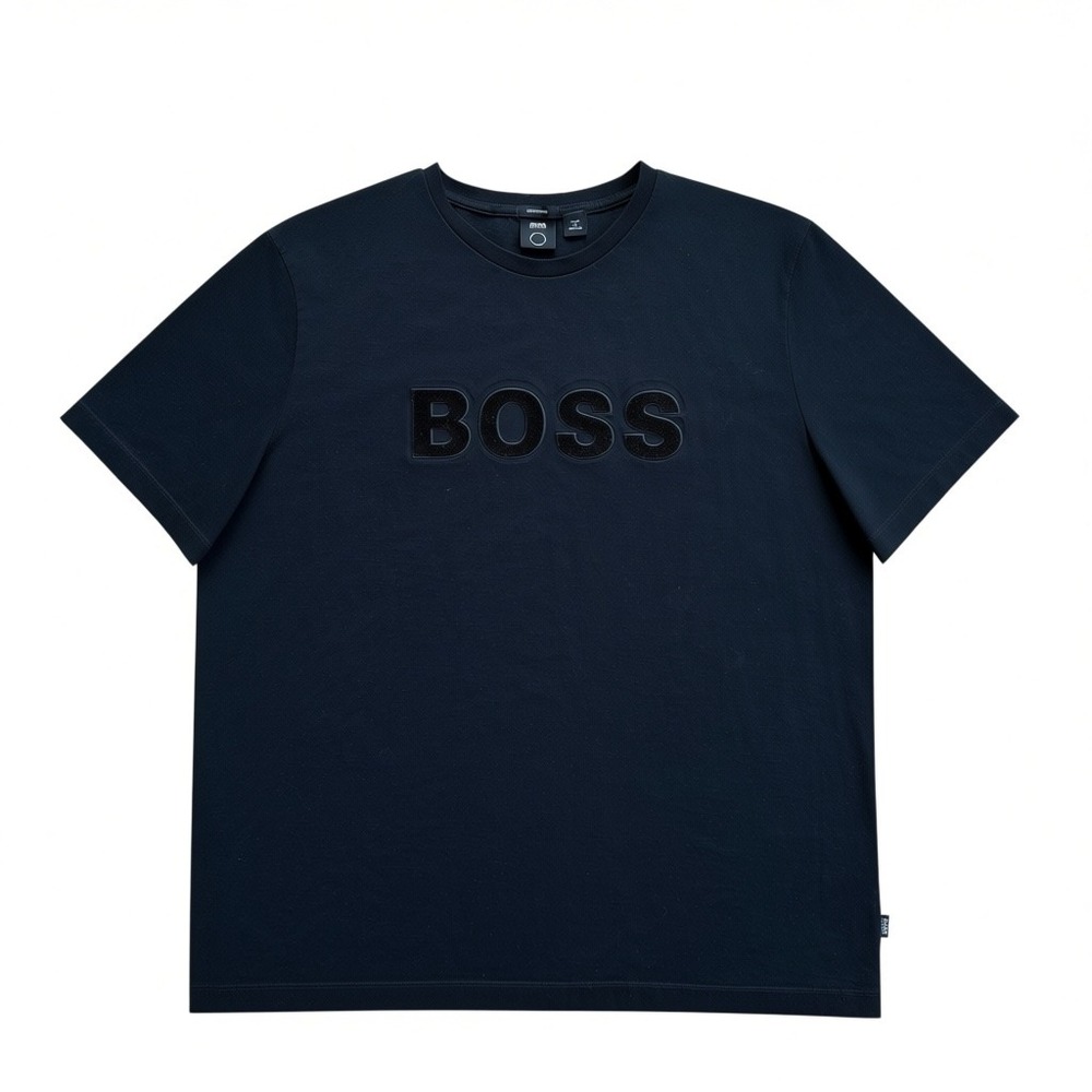 Hugo Boss Tiburt 264 Black Mercerised Cotton Logo T-Shirt Mens XXL